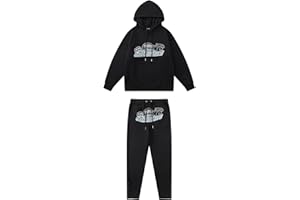 BIXPAK Marca de moda Trapstar bordado conjunto de chándal for hombres y mujeres, chaqueta y pantalones con capucha, sudadera con capucha, conjunto de sudadera polar con capucha