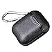 Produktbild AirPods Ledertasche Hülle,Echt Leder Tasche Stoßfeste Schutzhülle Slim und Lightweight Luxus Echtleder Leder Case für Apple AirPods1 Case (LED an der Frontseite Nicht Sichtbar) (Schwarz)