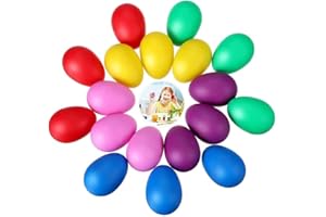 Norhogo 24 Stück 6 Farbe Eier Maracas Eier Shaker Set rasseleier Rhythmus aus Kunststoff, Ei Schütteleier für Kinder und Kleinkinder Spielgeräte, für Baby Osterpartygeschenke