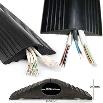 30mm High Black Cable Cover With 2 Channels, 5000kg Capacity - The Ramp Factory - View #8