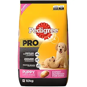 Pedigree Professional Puppy Large Breed Premium Dry Dog Food, Chicken, 10 kg Pack