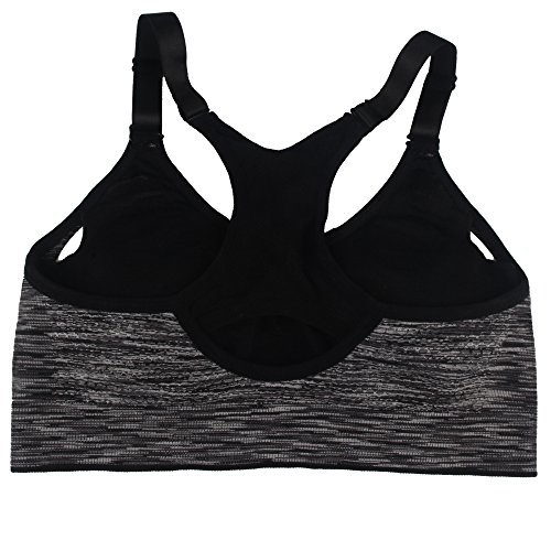 DODOING Komfort Damen Starker Halt Gepolsterter Push up Ohne Buegel Sport BH Bustier Stretch Workout Yoga BH Sport Fitness BH Tank Top Schulterfrei - 3