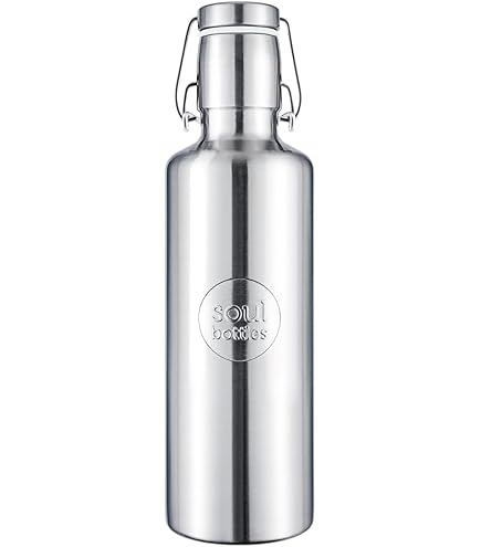 Soulbottles Steel Light Borraccia In Acciaio Inox - 100% Plastica Free, A Prova Di Perdite, 30 Mm