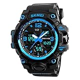 Multifunktionsuhr für den täglichen Gebrauch: Täglicher Wecker, stündlicher Signalton, stoßresistent, Stoppuhr, militärische 12- und 24-Stunden Anzeige, automatischer Kalender und LED Hintergrundbeleuchtung machen Sie perfekt für jede Art von Sport und täglichem Gebrauch.