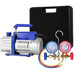 Olibelle 220V/50HZ 4CFM1/3HP Pompe à Vide Climatisation Voiture Electrique Air Vacuum Pump Systèmes de Réfrigération Climatisation