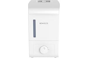 ‎BONECO BONECO Verdampfer S200 - Luftbefeuchter - 3L Wassertank - für Räume bis 50 m² - Aroma Funktion - Handwarmer Nebel - CLEANING Mode (weiß)