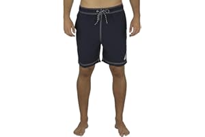 Nautica Traje de Baño Sólido con Logotipo de Secado Rápido Bañador para Hombre