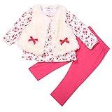 Baby Kids Toddlers Girls Clothes Floral T-shirt Tops + Leggings+Vest 3pcs Outfit Sets