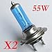 Produktbild 2 x H7 Halogen Birnen Lampen weiss Auto Leucht 12V 55W