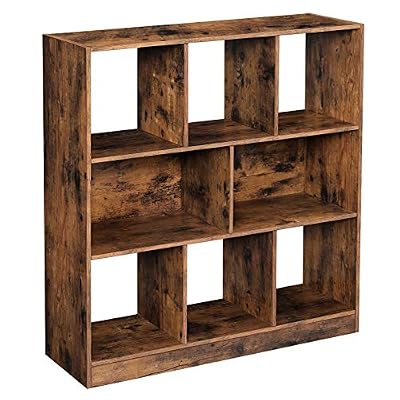 VASAGLE Bibliothèque Ouverte, Style Industriel, Étagère de Rangement sur Pieds, pour Salon, Chambre, Bureau, Dimensions: 86 x 28 x 94,5 cm (L x l x H), Vintage LBC52BX