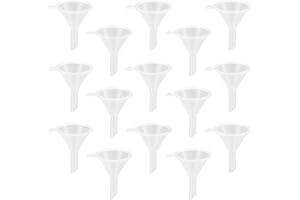 YIBAIJIA 22 Stück Mini Kunststoff, Küchentrichter Plastik, Labortrichter, Parfümtrichter Marmelade, Trichter Set für Öl, Proben