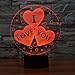 Produktbild YKMY Ich Liebe Dich Lichter, 3D Phantom Nachtlichter 7 Farbe Touch Tischlampen Geburtstag Lichter Valentinstag USB Interface Lichter (Ich Liebe Dich)