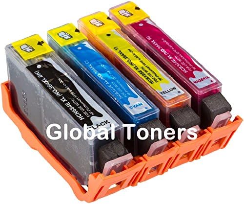 4 x Global Toners Combo Pack 364XL Compatible Ink Cartridges Replacement For HP Photosmart 5510, 5511, 5512, 5514, 5515, 5520, 5522, 5524, 6510, 6512, 6515, 6520, 7515, B010a, B109a, B109d, B109f, B10
