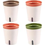 UPKOCH 4 Stücke Selbstbewässerung Blumentopf Hängend Kräutertopf Hängetopf mit Seil Orchideen Töpfe Übertopf Plastik Pflanzto