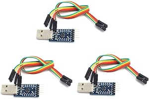 DollaTek 3Pcs Convertitore Serie CP2104 da USB 2.0 a modulo UART Ttl Compatibile con 6PIN e Migliore di CP2102