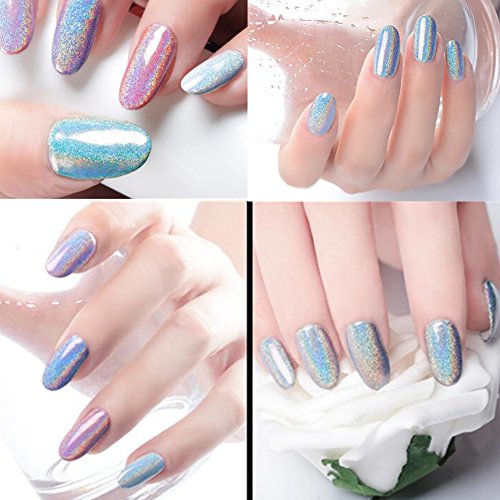 Nagel Kunst VALUE MAKERS® 3 Farben Pigmente/Glitzerpuder mit Chrom-Effekt für die Nägel - 2