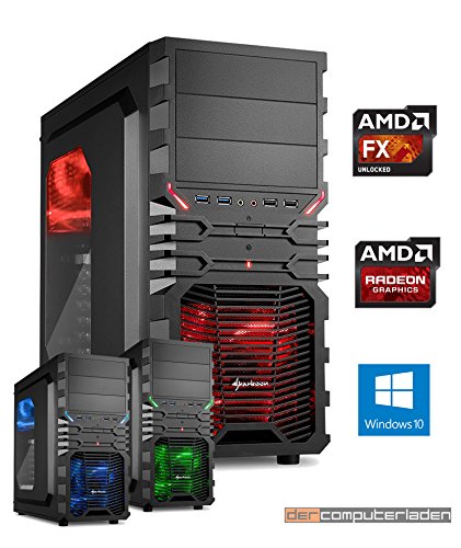 dercomputerladen Gamer PC System AMD, FX-6300 6x3,5 GHz, 16GB RAM, 1000GB HDD, Radeon RX580 -4GB, inkl. Windows 10 (inkl. Installation) Gaming Computer Büro Multimedia