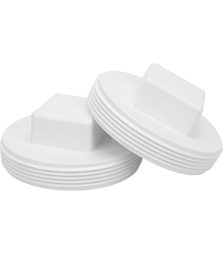 3" PVC Sewer Cleanout Plug - NPT Male Threaded Drain Cap For Plumbing Systems