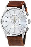 Nixon Herren-Armbanduhr XL Sentry Chrono Chronograph Quarz Leder A4051888-00