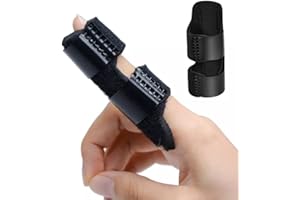 DALLAR Ferula Dedos Mano - Protector para Meñique, Indice, Martillo, en Gatillo (Negro)