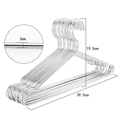 Juning 18/10 Kleiderbügel Edelstahl 20 Piece One Set, Verblassen nicht, rosten nicht, die Familie ist ein guter Helfer - 2