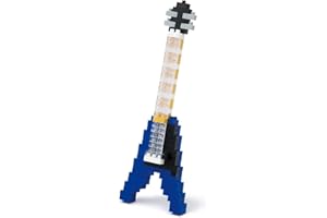 BANDAI nanoblock NAN-NBC095 Electric Guitar Toy, Blue