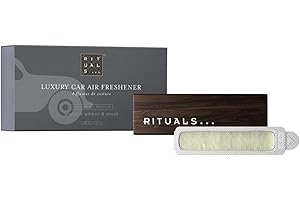 RITUALS Ambientador de coche Homme Car Air Freshener – Ambientador para coche con aroma a ámbar árabe y almizcle – Con soporte de madera reutilizable – 6 g