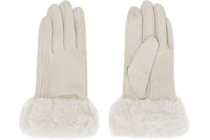 QUEEN HELENA Guanti Invernali Caldi Scamosciati Morbidi Touch Screen Eleganti Donna G03