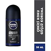 NIVEA MEN Erkek Roll on Deodorant Deep Darkwood 50 ml,72 Saat Ter ve Ter Kokusuna Karşı Koruma,Mask&uuml;len Ferah Koku,Aktif Karb