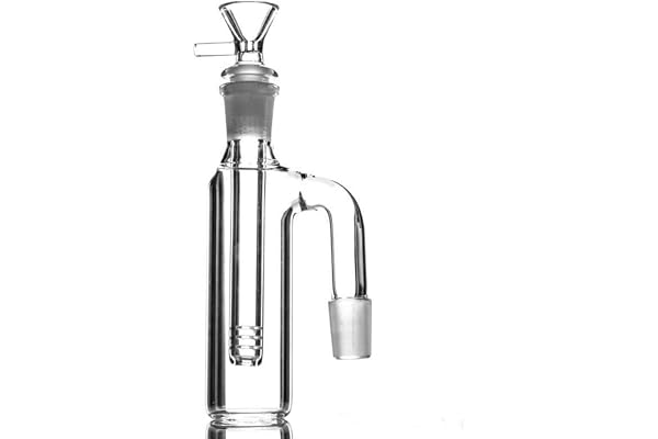 18mm tuyau de receveur de cendres petits cendriers en verre 18.8mm tige inférieure Perc Bubbler Dab Rigs pour Bong (Clair)