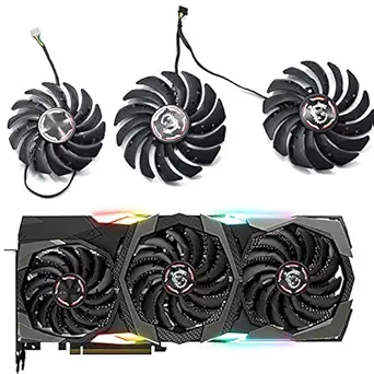 PLD09210B12HH PLD10010B12HH RTX 2080 Graphic Cooler Fan for MSI Geforce RTX 2080 2080Ti 2070 Super Gaming X Trio Video Card Fan (Set)