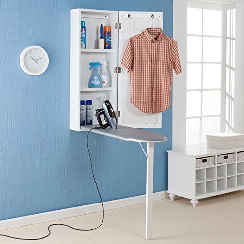 Upton Home Wall- Mounted Ironing Board and Storage Center Keeps Everything Conveniently Located in One Space- Saving Area by Upton Home
