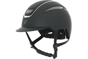 Covalliero Reithelm Elite, Damen Reithelm, Optimale Belüftung, Kunstlederriemen, Herausnehmbares Innenfutter, ABS Hartschale
