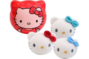 SIMPLY TOYS Hello Kitty Official Plush, 4cm Squeezy Toy in Surprise Blind Capsule, Surprise Toy, 4cm Hello Kitty Head, Gifts