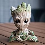 maceta niños Maceta Groot: con orificio en la parte inferior, se puede utilizar como macetas para plantar flores, suculentas y brotes de soja y otras plantas ornamentales.