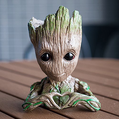 Meiqils Baby Groot Pot de Fleur - Figurine d'action Guardians of The Galaxy pour Plantes et stylos - Parfait comme Cadeau