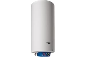 Ariston, Fleck Bon - Termo Eléctrico 50 Litros, Calentador de Agua Eléctrico Horizontal/Vertical Seguro y Eficiente 35.3x38x85.5cm, Calentadores para Instalación en España - Eficiencia B, Rango (A+/F)