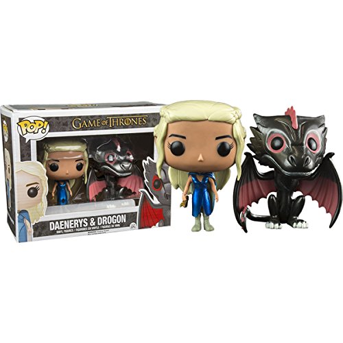 Imagen 1 de Juego de Tronos Pack de 2 POP! Vinyl Figuras Daenerys & Drogon 10 cm