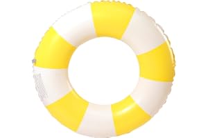 JUNBAOYYDS Anneau de Natation Gonflable Adulte, Anneau de Natation Bouée de Piscine, Bouée Gonflable Rétro Rayée, pour Les Vacances à la Plage et Les fêtes de Piscine