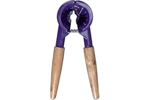 Durandal Nutcracker for nuts, 4 colours, with nutcracker wooden handle, also ideal champagne cork opener, for walnuts, hazelnuts and almonds (purple)