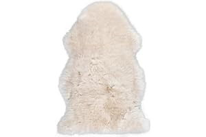 Knutzen Wohnen Lammfell Echt 50 x 80 cm Natur - Natürliches & wärmendes Lammfell für Sofa - Kuscheliger Begleiter für Ihr gemütliches Zuhause