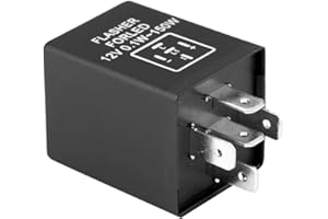 NIKOU Car Flasher Relay - 12V 5-Pin EP27 FL27 Decoder for LED Turn Signal Light Compatible with Do-dge/Bu-ick/Chev-rolet/Fo-rd/Je-ep