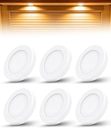 12V Campervan Lights LED Caravan Lights Interior Van Spot Light 12V Ceiling Lights 3000K Warm White 5W for Motorhome Boat Camper 6 Pack