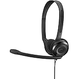 Sennheiser PC 5 - Passives Geräuschunterdrückendes Multi-Plattform On-Ear-Stereo Headset PC, Kopfhörer mit Kabel & Mikrofon, 