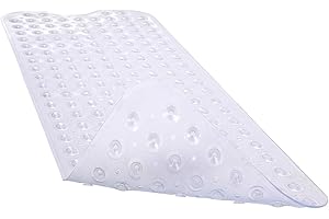 THETIS HOMES THETIS Tapis de Bain Baignoire Tapis de Douche Antidérapant avec Ventouse Anti Glisse pour Salle de Bain 100 * 40cm Transparent