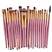 Bluelans® 20pcs Make Up Brush Sets Soft Foundation Powder Eyeshadow Eyeliner Lip Makeup Brushes (20pcs, Pink + Gold)