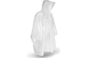 Okydoky Rain Ponchos for Adults Disposable,Drawstring Hood and Thicker Material,Waterproof