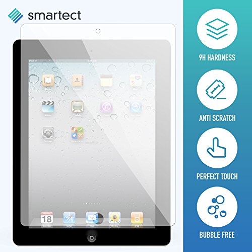 smartect® Panzerglas Displayschutzfolie für Apple iPad 2 / 3 / 4 aus gehärtetem Tempered Glass • Gorilla Glass mit Härtegrad 9h • 0,33mm Ultra-Dünn • Abgerundete Kanten (2.5D) • Anti Fingerabdruck