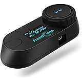FreedConn TCOM-SC Motorrad Helm Bluetooth Kopfhörer Abnehmbare Freisprecheinrichtung, unterstützt 2/3 Fahrer mit LCD-Bildschi