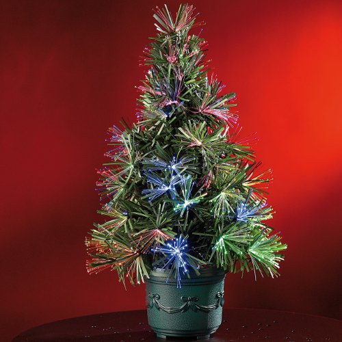 Lunartec Großer LED-Weihnachtsbaum mit Glasfaser-Farbwechsler von 